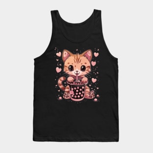 Cat's Boba Treat Time Tank Top